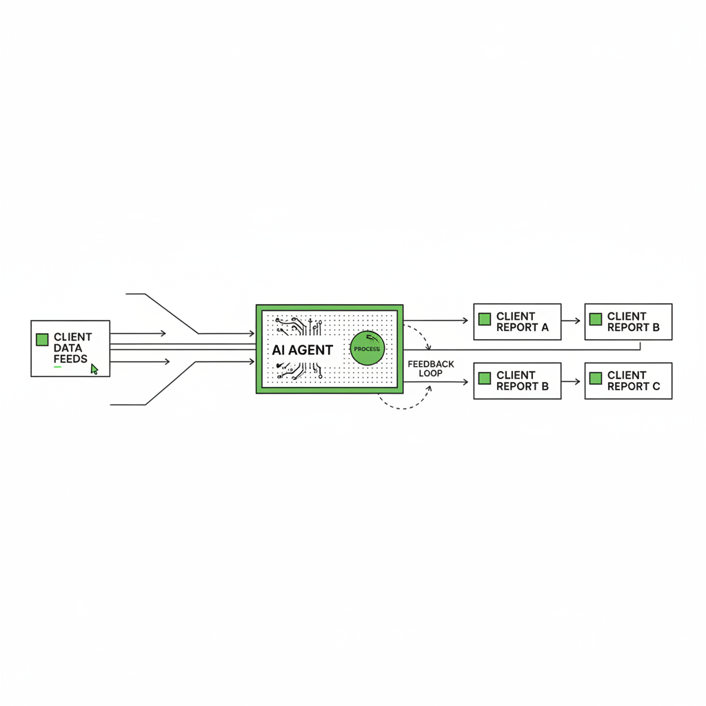 Can an AI agent automate weekly client status reporting?