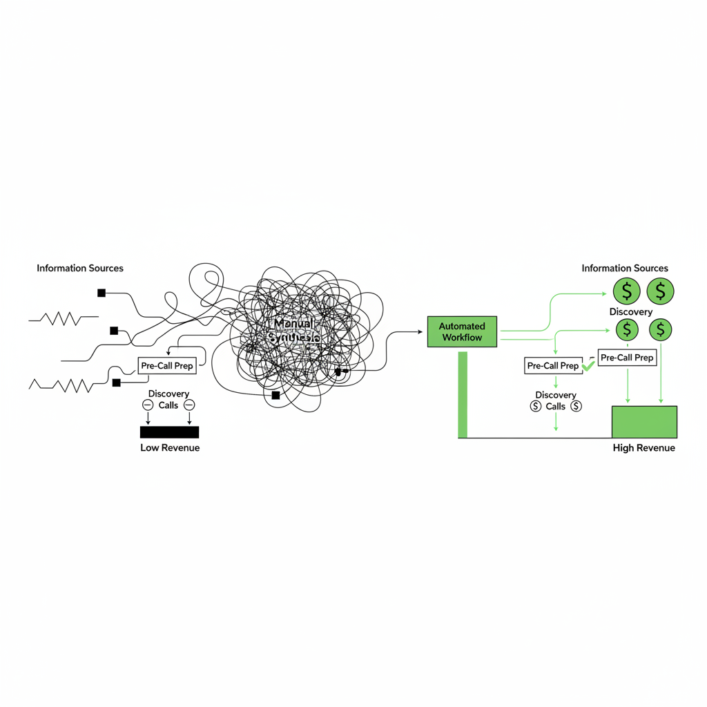 Why does manual context synthesis drag down agency revenue per employee?