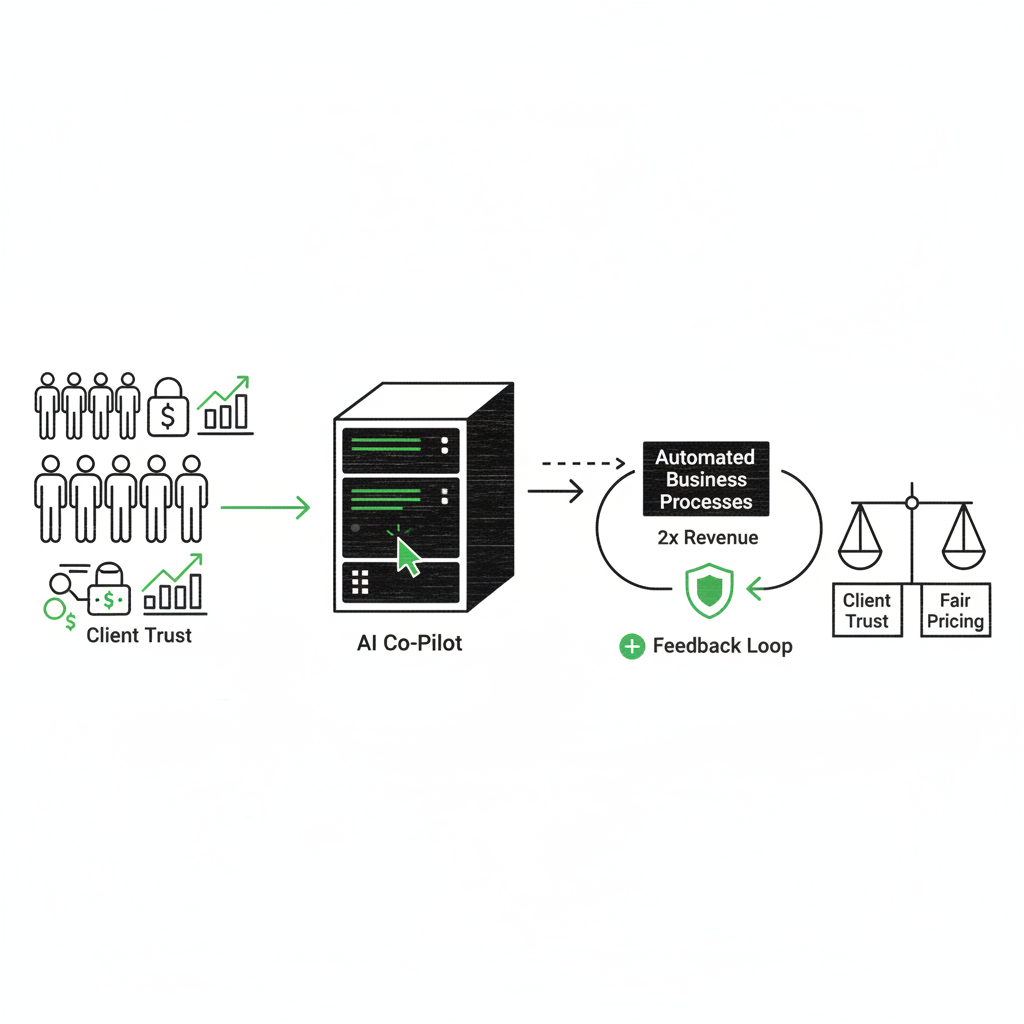 How does human-in-the-loop governance protect client trust and pricing?